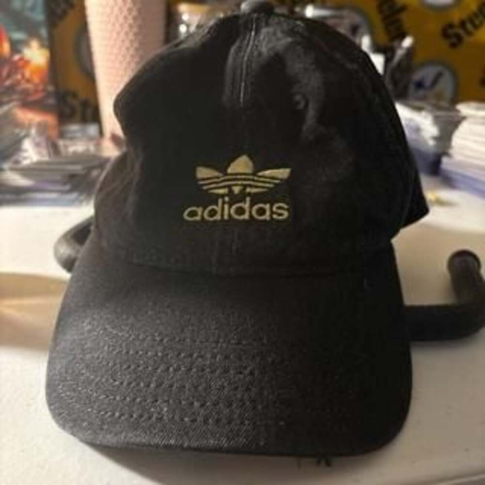 Adidas Women's Black Cap Hat with Gold Logo